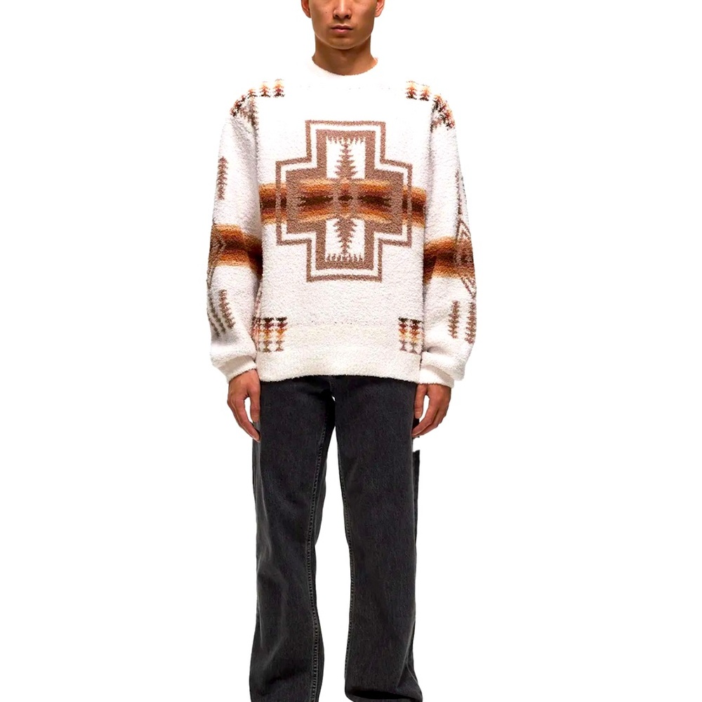 RARE BRAND NEW PENDLETON CREWNECK PULLOVER IVORY HARDING STAR